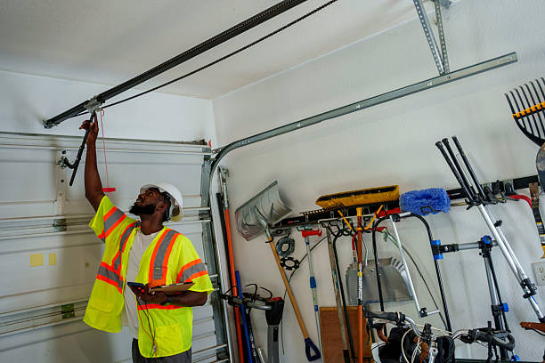 Professional Garage Door Roller Replacement technician working in Spring Grove, IL